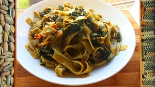 How to make a simple pasta recipe with spinach and ground meat [upl. by Tamer]