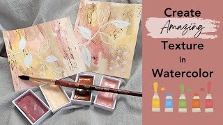 How To Paint Abstract Watercolors Easily Fun Texture Techniques For Beginners [upl. by Pontone]