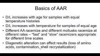 Amino Acid Racemization AAR Geochronology webinar [upl. by Kucik248]