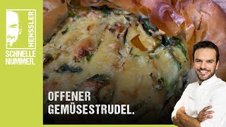 Schnelles offener Gemüsestrudel Rezept von Steffen Henssler [upl. by Drarehs]