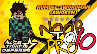 All star tower defense Noob To Pro  EP10 HumbleSwordman Awoken  Tanjiro Demon Slayer Mark [upl. by Blayze]