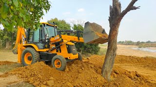 Beautiful Place Working JCB 3DX With Many Tractor🌴JCB 3DX Working In River Area🌴 JCB Working Cartoon [upl. by Alexi228]