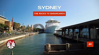 Sydney 4K city walk The Rocks to Barangaroo [upl. by Juliette357]