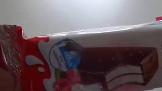 Kinder Pingui Himbeere 32 g Chocolate Milky Raspberry Bar ASMR Unboxing Unwrapping German Food Candy [upl. by Coe]