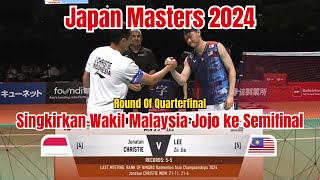 Singkirkan Wakil Malaysia Lee Zii Jia jonatan Christie Melaju ke Semifinal Japan Masters 2024 R8 [upl. by Caresse863]