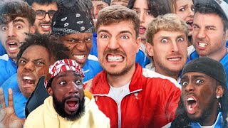 MrBeast GREAT VIDEO 50 YouTubers Fight For 1000000 Reaction [upl. by Yralih]