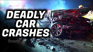 Deadly Car Crashes Compilation 2024 [upl. by Nohsar]