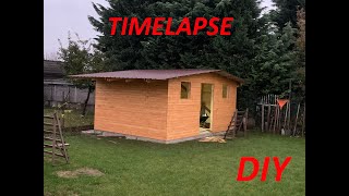 Faház építése timelapse 1 rész A váz  DIY garden wooden house 1 part [upl. by Alehc]