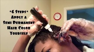 6 Steps  How to Apply a Semi Permanent Hair Color Dye rinse [upl. by Enavi]