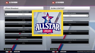 NBA 2K24  How To Play 3 Point and Slam Dunk Contest PS4 Xbox One PC Nintendo Switch [upl. by Brunella]