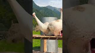 shortvideofood Ostrich Roast Ostrich Cuisine do it yourself food shotrs [upl. by Zerelda755]