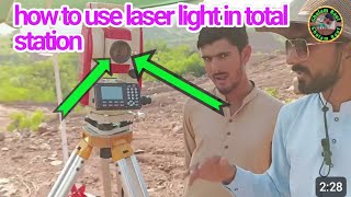 how to use laser light in kolida total station 442 [upl. by Humbert]