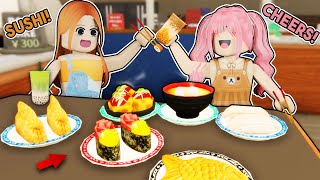 Kumain kami ng BESTFRIEND ko ng SUSHI  ROBLOX Conveyor Sushi Restaurant [upl. by Feerahs]