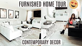 FURNISHED HOUSE TOUR 2019 CONTEMPORARY MODERN DECOR [upl. by Eidorb]