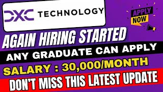 DXC Technology Hiring Started  Mega Off Campus Drive 2024  Latest jobs 2024 [upl. by Ikkaj]