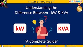 Difference between kW amp KVA kilowatts amp kilovolt amperes  “A Complete Guide” [upl. by Laveen]