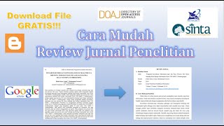 Cara Mudah Review Jurnal Penelitian [upl. by Sanyu]