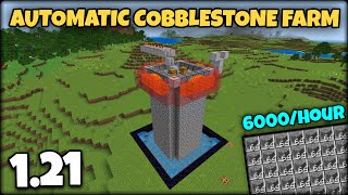 AUTOMATIC COBBLESTONE FARM MINECRAFT 121 HINDI [upl. by Esteban]