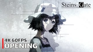 SteinsGate  Opening 【Hacking to the Gate】 4K 60FPS Creditless  CC [upl. by Merissa]