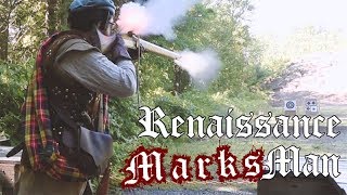 Matchlock fired by a Renaissance Scottish Musketeer reenactment [upl. by Nahtaneoj]