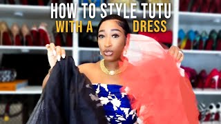 HOW TO STYLE TUTU SKIRT WITH A DRESS HampM Spring Must Have Dress 2023 [upl. by Sawyere]