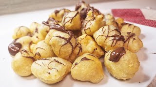 Λουκουμάδες Με Γέμιση Σοκολάτας  Chocolate Filled Loukoumades [upl. by Jocko316]