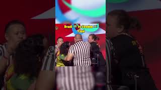 Gabriela Vasconcelos vs Sweden Left hand Armwrestling World Championship 2022 [upl. by Pearla]