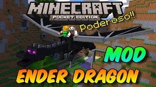 MINECRAFT POCKET EDITION ENDER DRAGON MOD [upl. by Gwenni455]