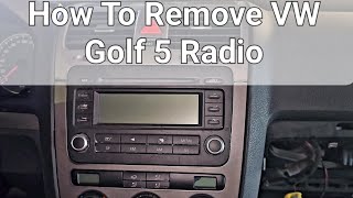 HOW TO CHANGE RADIO VW GOLF 5  MK5 [upl. by Amahcen]