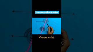 Transversal and parallel lines working model  maths working model on corresponding angles maths [upl. by Arawaj]