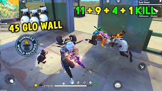 Ajjubhai 45 Glo Wall World Record Duo Challenge Gameplay  Garena Free Fire [upl. by Yleak]