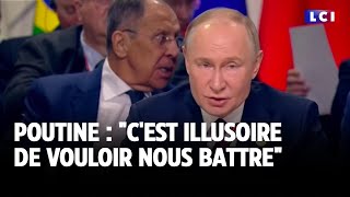 Poutine  quotcest illusoire de vouloir nous battrequot｜LCI [upl. by Darwen946]