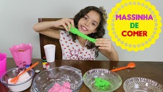 COMO FAZER MASSINHA DE MODELAR COMESTÍVEL  DIY  edible play dough [upl. by Dorry]