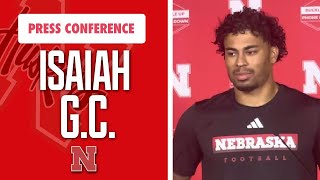 Nebraska Football WR Isaiah GarciaCastaneda meets with the media on Friday I Huskers I GBR [upl. by Lechar]