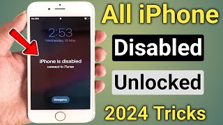 iphone is disabled connect to itunes 455s66s77plus88plus 100 fix  2024 [upl. by Tammy885]