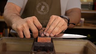 A MELHOR técnica para AFIAR sua faca EM CASA  HOW TO SHARPEN A KNIFE [upl. by Sofer69]