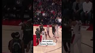 Timberwolves and Blazers game gets chippy👀via houseofhighlightsig nba anthonyedwards shorts [upl. by Norrej]