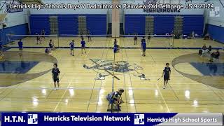 Herricks High Schools Boys V Badminton vs Plainview Old Bethpage HS 92324 [upl. by Thain]