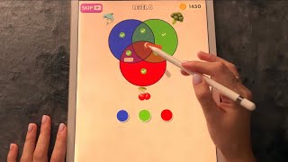 😴 iPad ASMR  Mixing COLORS  Clicky Whispering [upl. by Froh78]