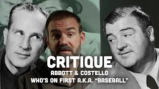 Critique  Abbott amp Costello  Whos On First aka Baseball [upl. by Hailat]