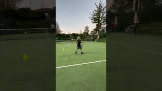 Otto six years old forehand drills juniortennisplayer tennistraining 6yearoldtennisplayer tennis [upl. by Fayina119]