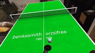 Eleven Table Tennis local multiplayer in Mixed Reality Quest 3 [upl. by Mensch]