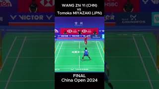 WANG Zhi Yi CHN vs Tomoka MIYAZAKI JPN FINAL CHINA OPEN 2024 badminton badmintontour bwf [upl. by Lahcim]