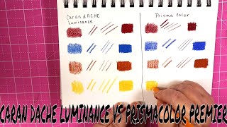 CARAN DACHE LUMINANCE VS PRISMACOLOR PREMIER COLORED PENCILS [upl. by Amatruda]