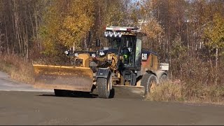 Cat 140M  Grading gravel roads [upl. by Sayres]