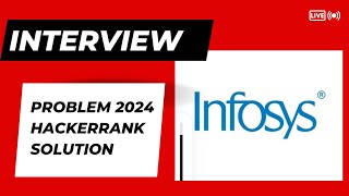 Infosys question  Infosys interview Question  Edgeverve interview  hackerrank 20242025 [upl. by Htrag476]