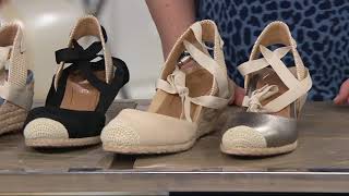 Vionic Espadrille Wedges w Tie  Maris on QVC [upl. by Zurn]