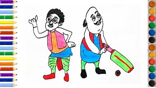 Drawing Motu And Ghasitaram Step By Step Art Motu And GhasitaramMotu Patlu [upl. by Uyr43]