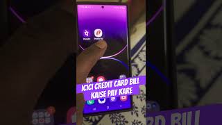 ICICI credit card bill Kaise pay kare  ICICI bank credit card bill pay online icicibankcreditcard [upl. by Assillam]