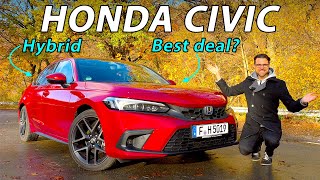 Is the new Honda Civic the best price performance car 2023 eHEV Hybrid driving REVIEW [upl. by Shandy]